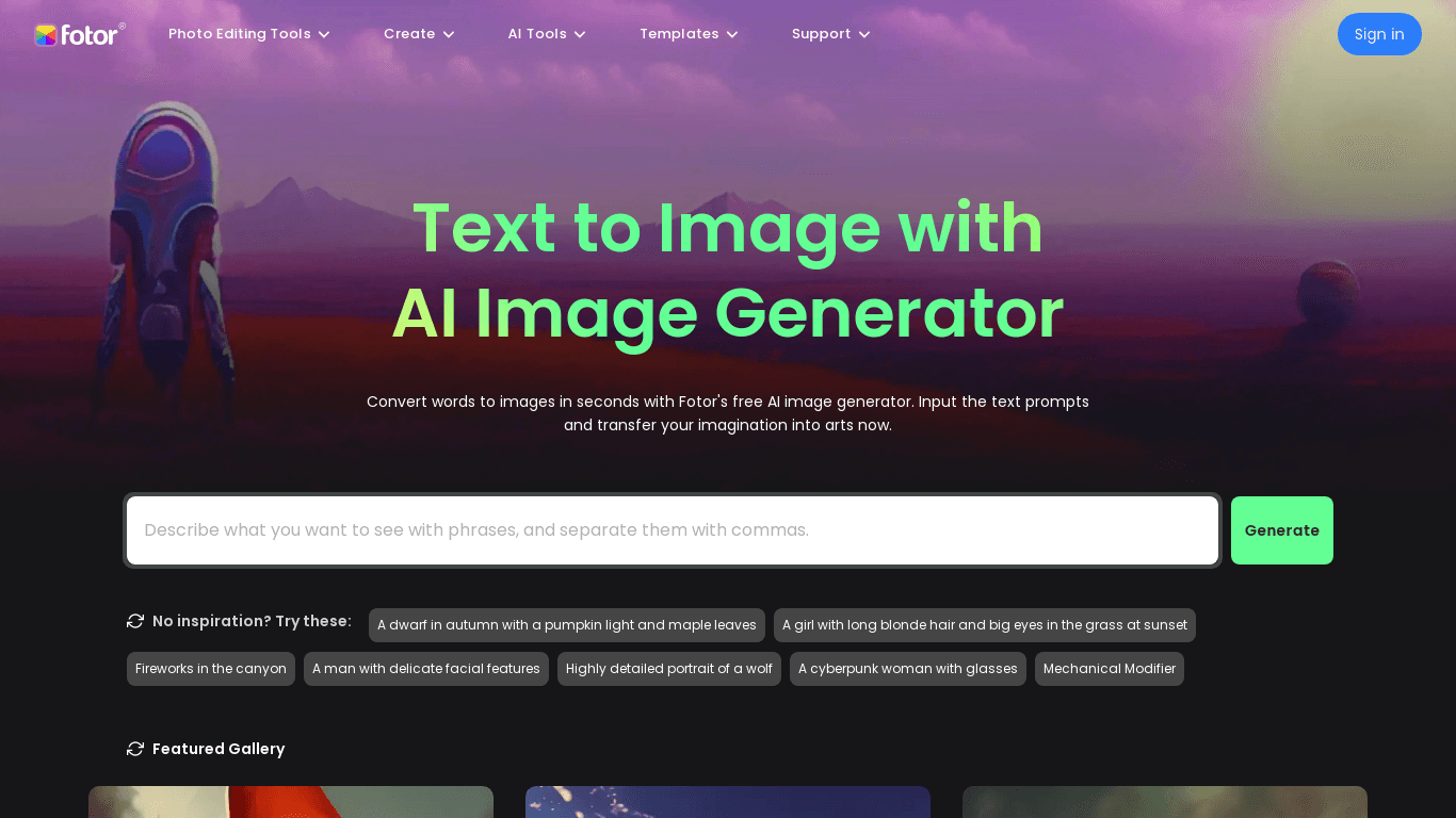 Fotor-AI Image Generator image